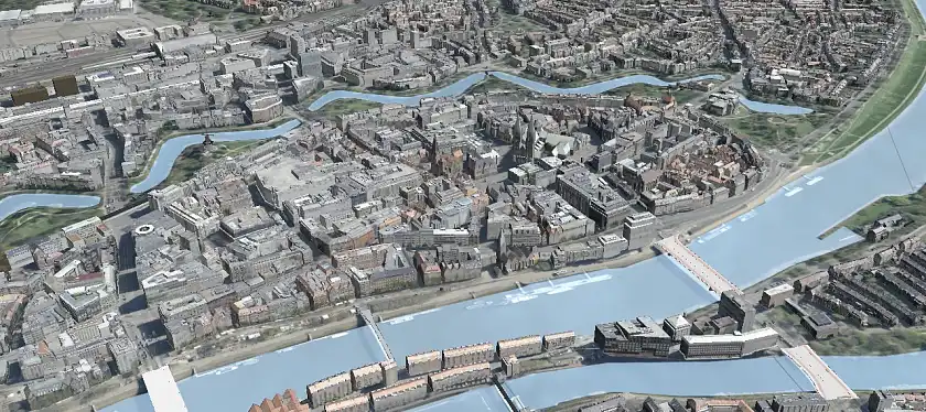 3D-Gebäudemodell Innenstadt Bremen