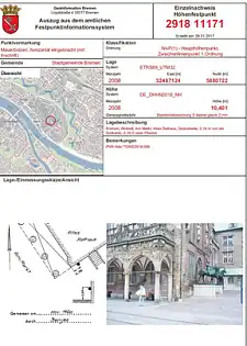 Auszug aus dem Amtlichen Festpunktinformationssystem