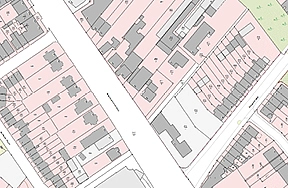 Darstellung der Liegenschaftskarte mit Flurstücksnummern