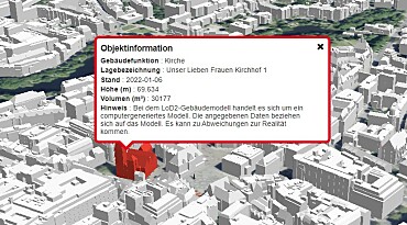 Objektinformationen zu einem 3D- Objekt