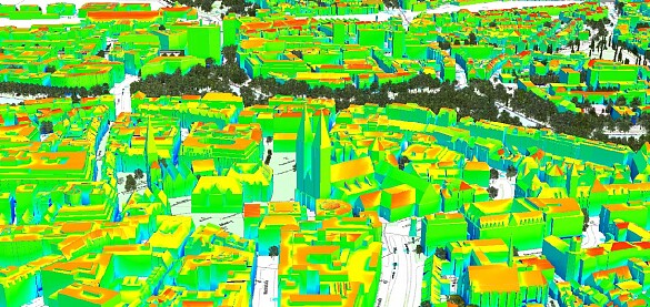 Visualisierung des Solarpotentials von Gebäuden in Bremen