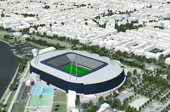 3D-Modell Stadion