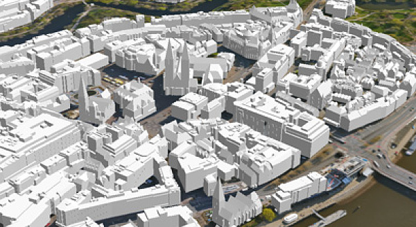 3D-Modell von der Innenstadt Bremen